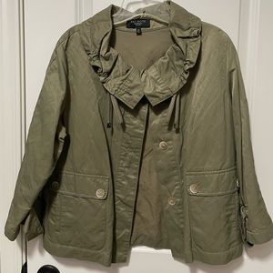 Talbots 12 Petite Army Green 3/4 Length Sleeve Jacket